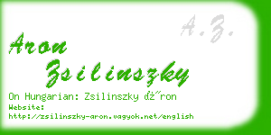 aron zsilinszky business card